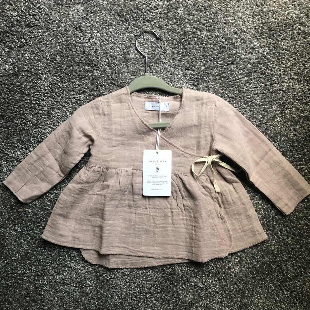 Jamie Kay wrap top in sweet pea
